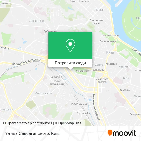 Карта Улица Саксаганского