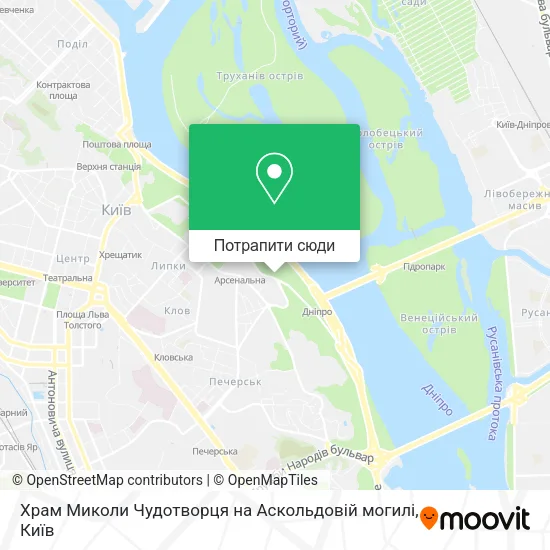 Карта Храм Миколи Чудотворця на Аскольдовій могилі