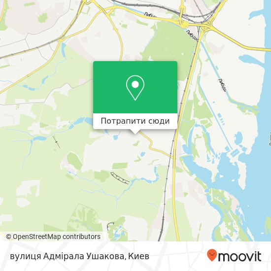 Карта вулиця Адмірала Ушакова