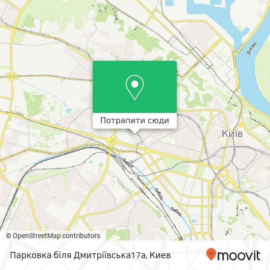 Карта Парковка біля Дмитріївська17а