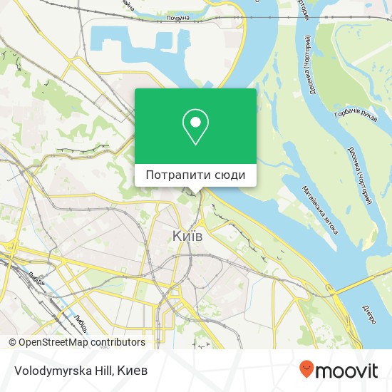 Карта Volodymyrska Hill