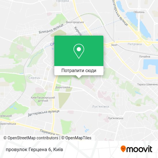Карта провулок Герцена 6