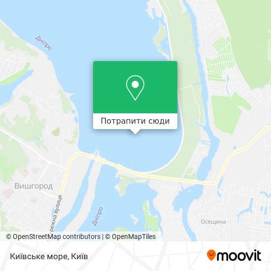 Карта Київське море