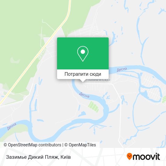 Карта Зазимье Дикий Пляж