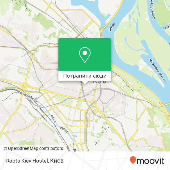 Карта Roots Kiev Hostel