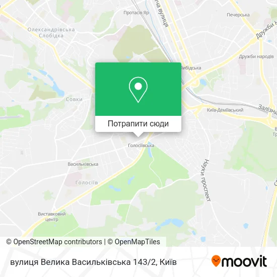 Карта вулиця Велика Васильківська 143 / 2