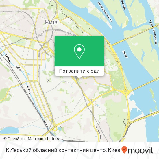 Карта Київський обласний контактний центр