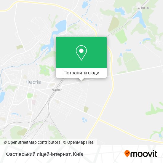 Карта Фастівський ліцей-інтернат