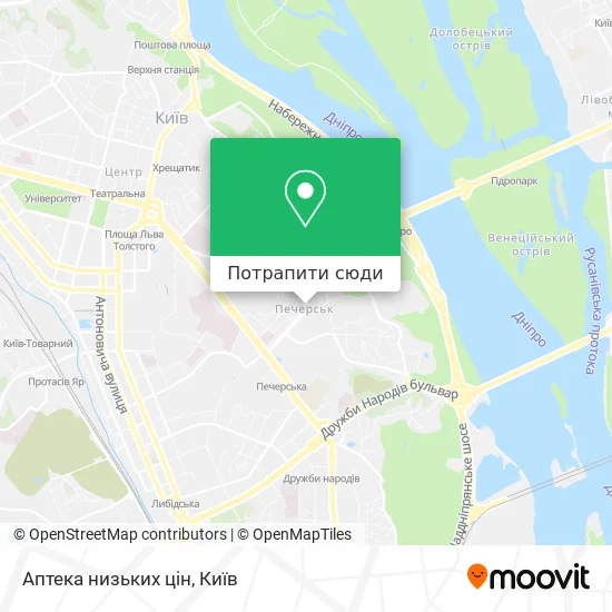 Карта Аптека низьких цін