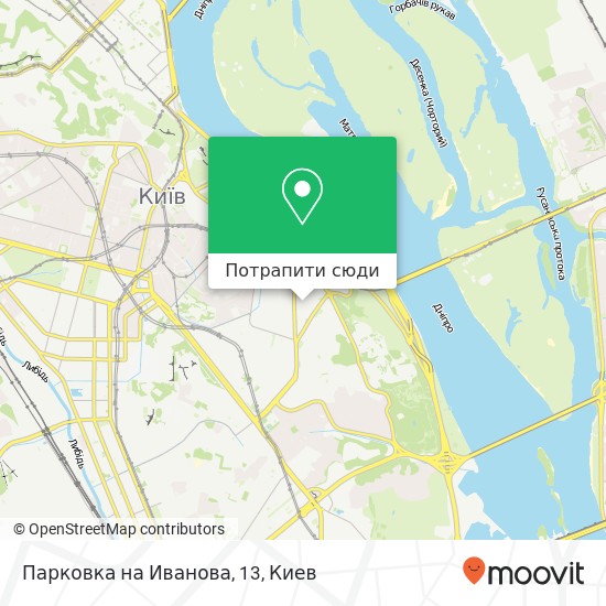 Карта Парковка на Иванова, 13