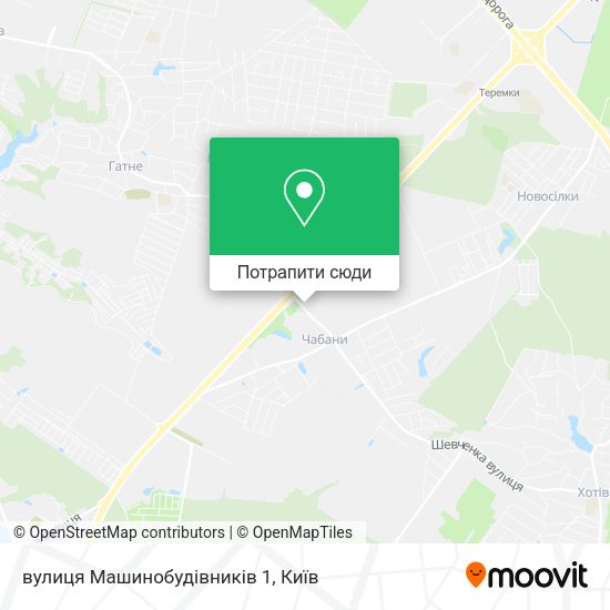 Карта вулиця Машинобудівників 1