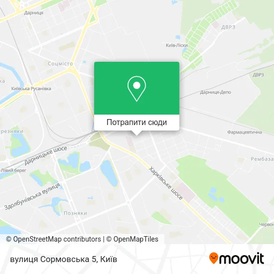 Карта вулиця Сормовська 5