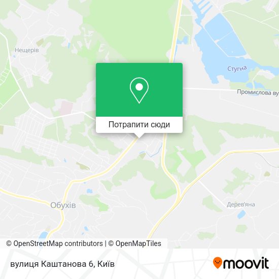 Карта вулиця Каштанова 6