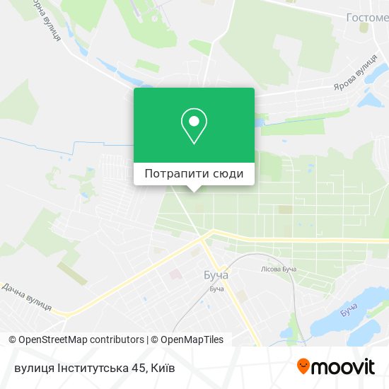 Карта вулиця Інститутська 45