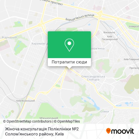 Карта Жіноча консультація Поліклініки №2 Солом’янського району