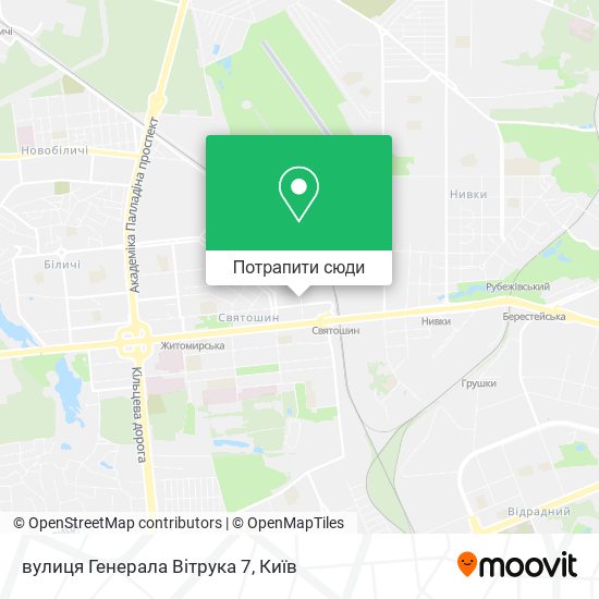 Карта вулиця Генерала Вітрука 7