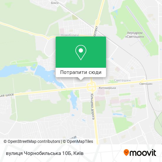 Карта вулиця Чорнобильська 10Б