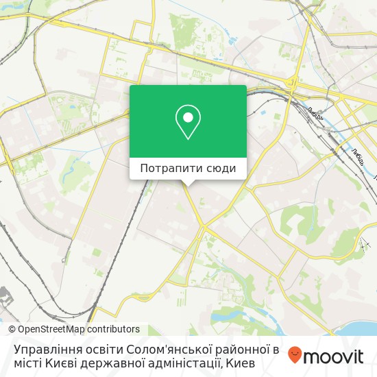 Карта Управління освіти Солом'янської районної в місті Києві державної адміністації