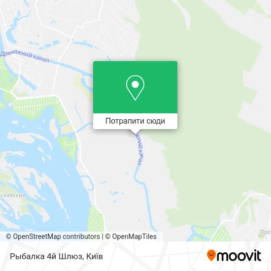 Карта Рыбалка 4й Шлюз