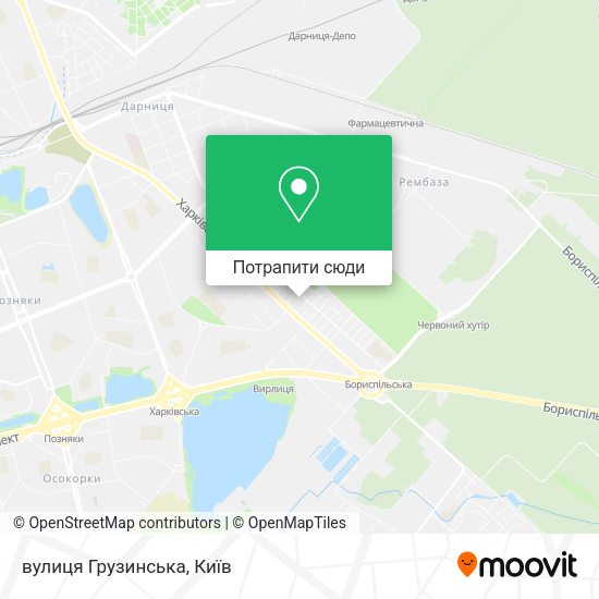 Карта вулиця Грузинська