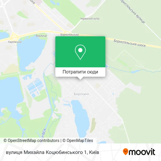 Карта вулиця Михайла Коцюбинського 1