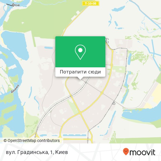 Карта вул. Градинська, 1
