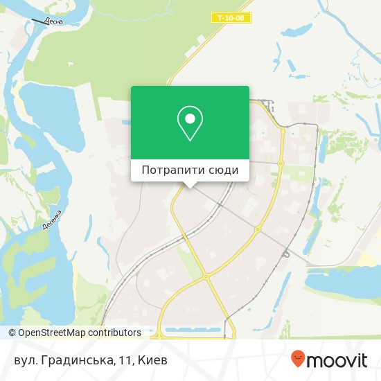 Карта вул. Градинська, 11