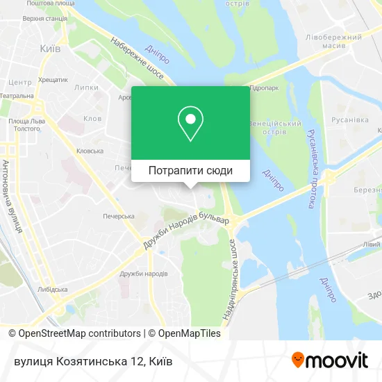Карта вулиця Козятинська 12