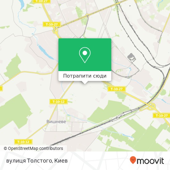Карта вулиця Толстого