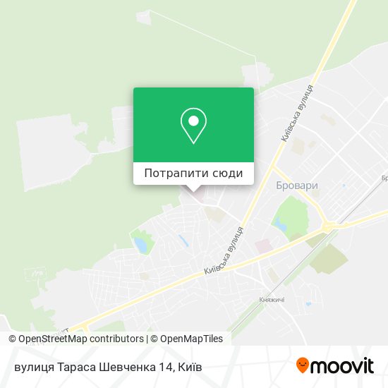 Карта вулиця Тараса Шевченка 14