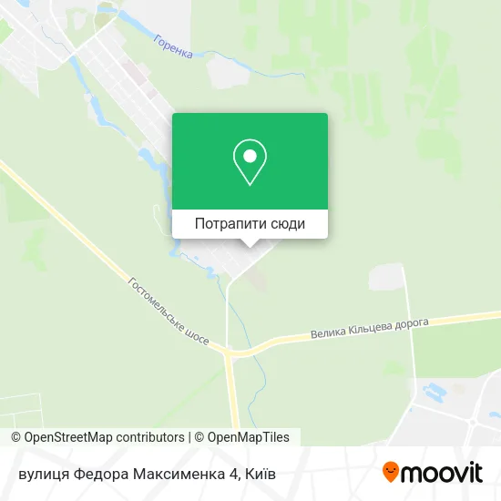 Карта вулиця Федора Максименка 4