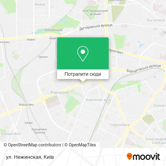 Карта ул. Нежинская