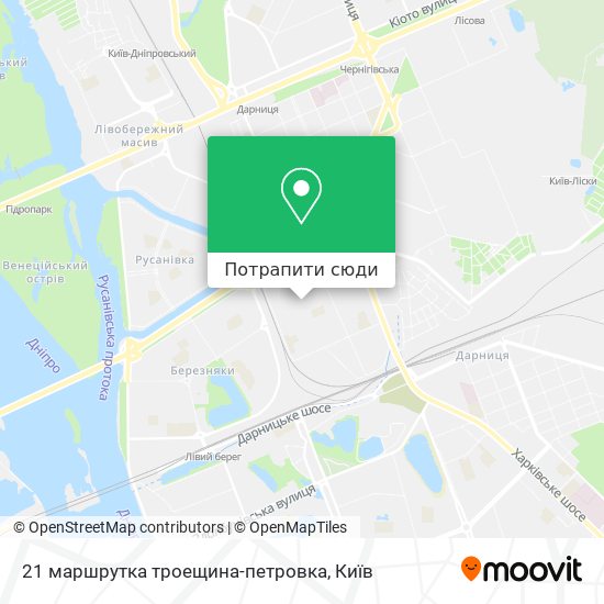 Карта 21 маршрутка троещина-петровка