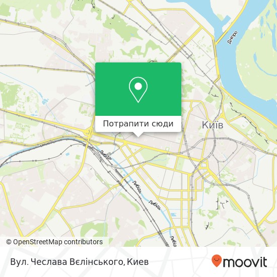 Карта Вул. Чеслава Вєлінського
