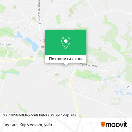 Карта вулиця Кармелюка