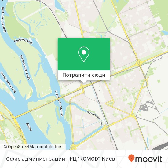 Карта Oфис администрации ТРЦ "KOMOD"