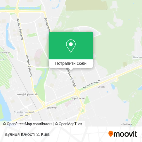 Карта вулиця Юності 2