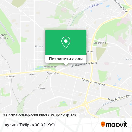 Карта вулиця Табірна 30-32