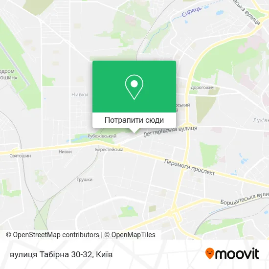 Карта вулиця Табірна 30-32