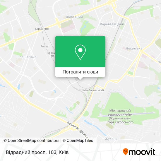 Карта Відрадний просп. 103