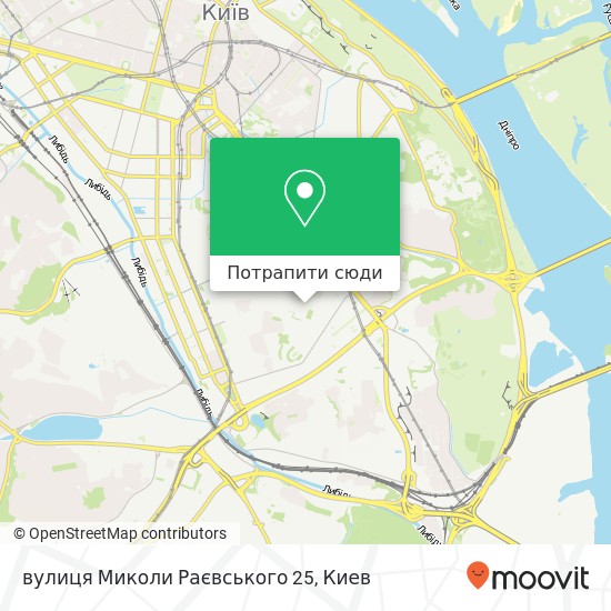 Карта вулиця Миколи Раєвського 25