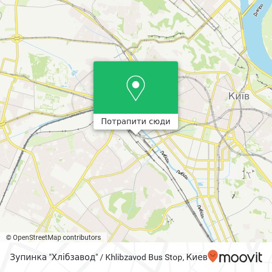 Карта Зупинка "Хлібзавод" / Khlibzavod Bus Stop