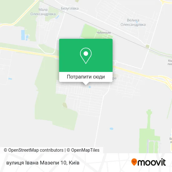 Карта вулиця Івана Мазепи 10