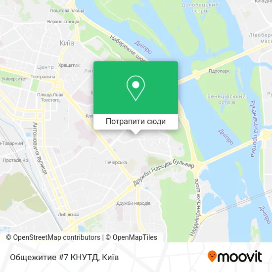 Карта Общежитие #7 КНУТД