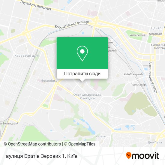 Карта вулиця Братів Зерових 1