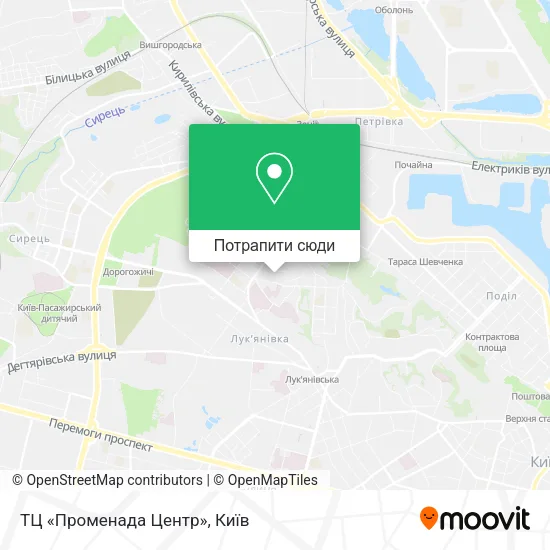 Карта ТЦ «Променада Центр»