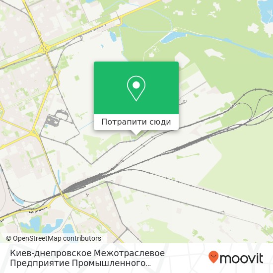 Карта Киев-днепровское Межотраслевое Предприятие Промышленного Железнодорожного Транспорта