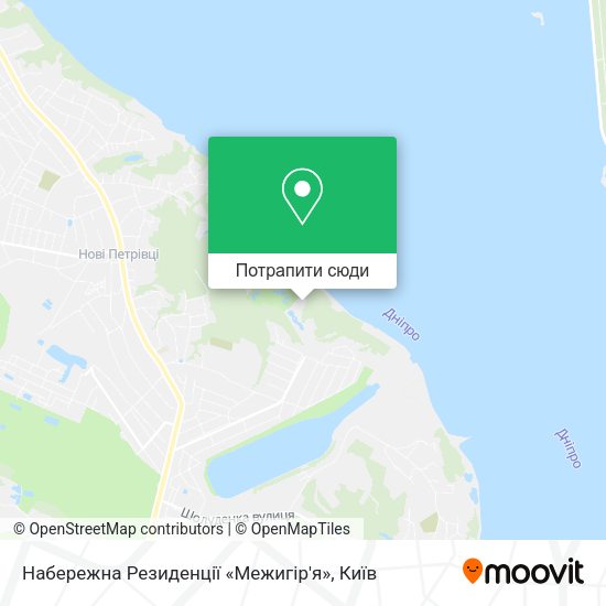 Карта Набережна Резиденції «Межигір'я»