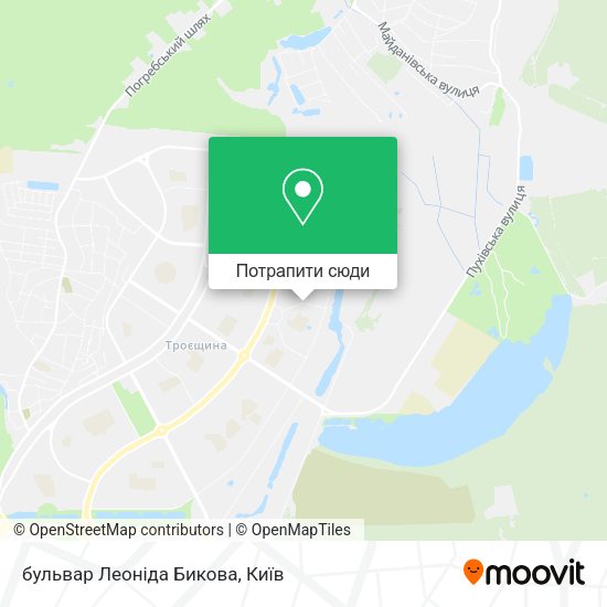 Карта бульвар Леоніда Бикова