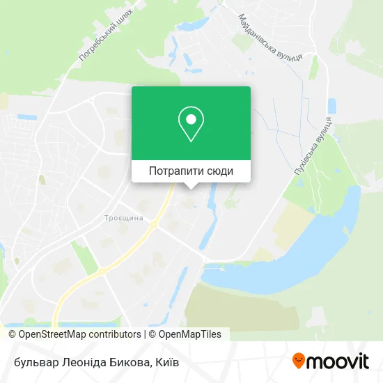 Карта бульвар Леоніда Бикова